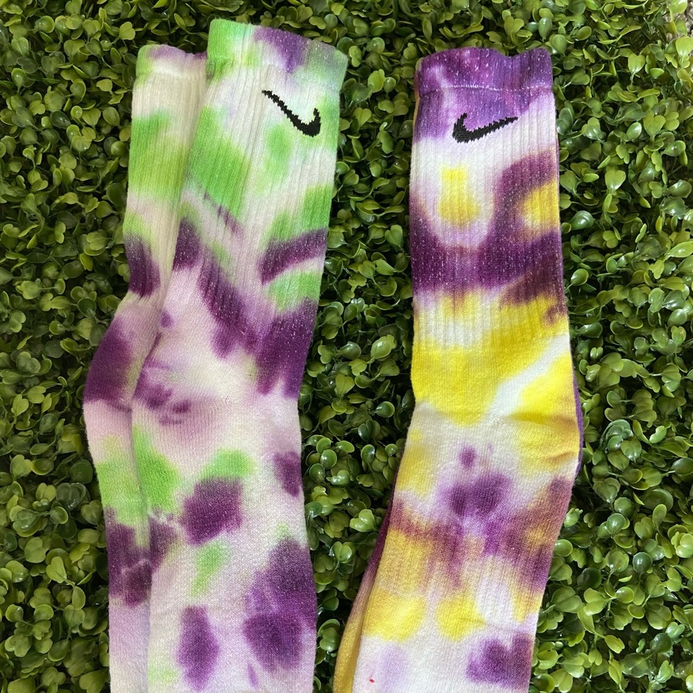 Nike socks!! Tye dye